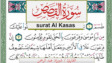سورة القصص شيرزاد عبد الرحمن طاهر Surah Al Kasas Sherzad Taher برواية حفص عن عاصم