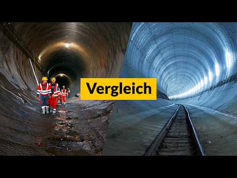 Tunnel construction: machine or blasting? Blasting is faster.