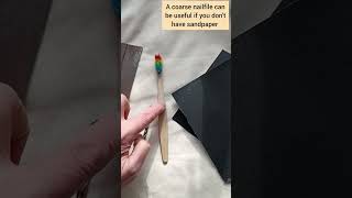 Making a Nalbinding Needle from an old Toothbrush #shorts