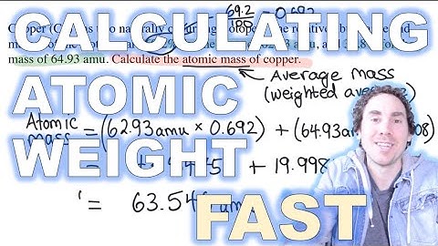 Calculating Atomic Weight  |  Chemistry Homework in 3 MINUTES