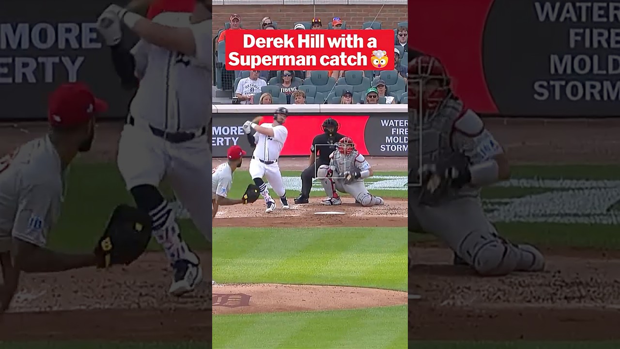 Derek Hill LAYS out for this fantastic Superman dive 🔥