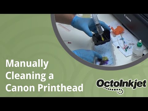 Cleaning a Canon printhead manually