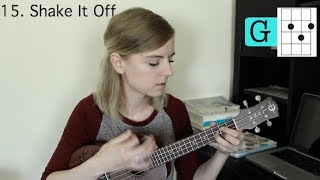 Video thumbnail of "4 basic chords, 24 Taylor Swift songs on ukulele"