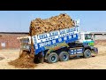 Nissan V8 truck dumper unloading after fully overload.