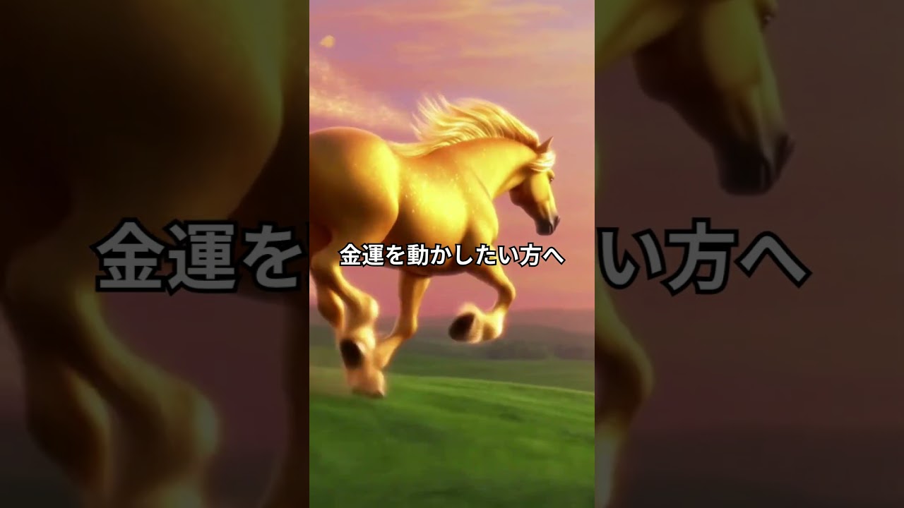 黄金の馬のご利益をあなたへ🐎|流れが動き出す瞬間 #開運 #馬 #午 #前進 #運気アップ #ショート動画 #スピリチュアル