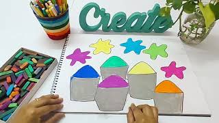 Learn Soft Pastels Art | Holi painting for kids 4 to 7 years screenshot 5