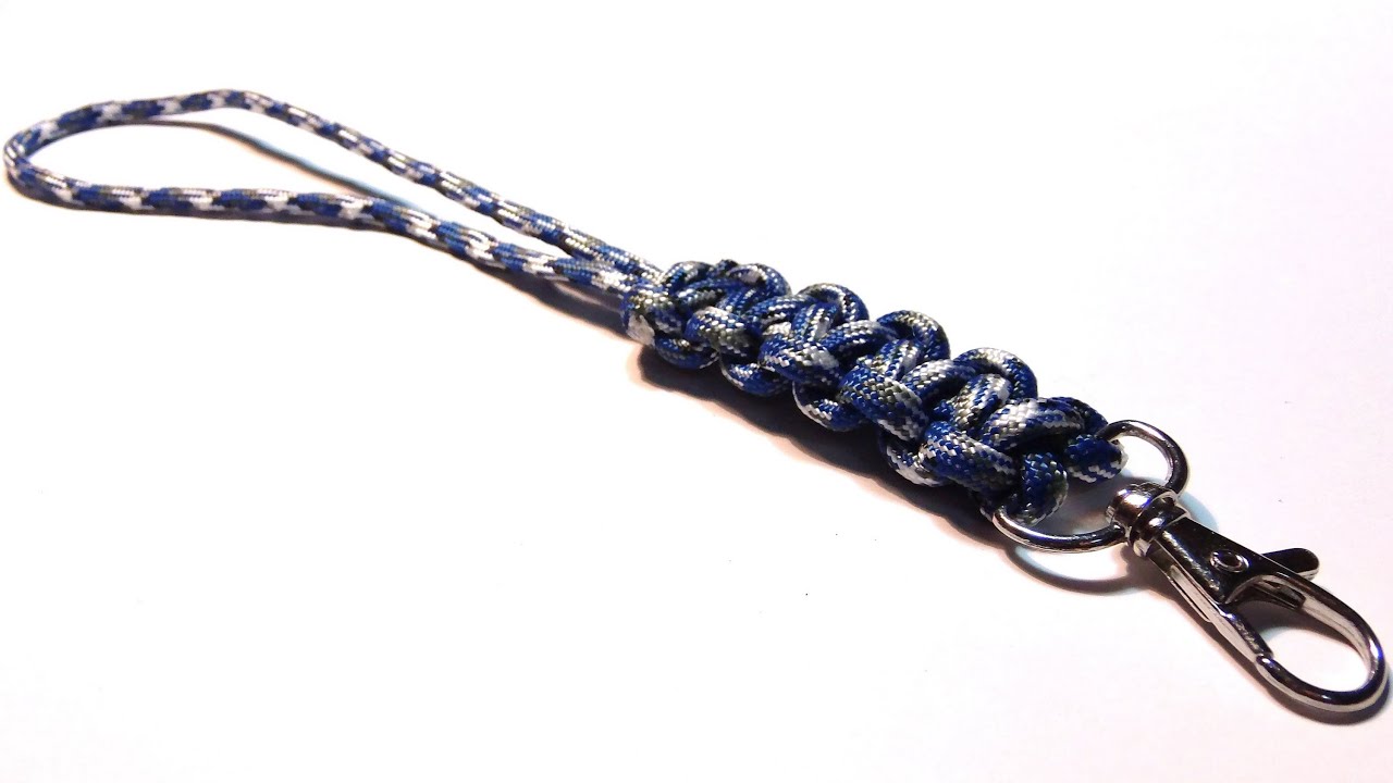 How to make / tie wrist paracord lanyard with the Cobra stitch knot ( Tutorial ) - YouTube