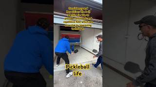 pickleball player, technique work in a garage, forehand backhand, winning solution #pickleball