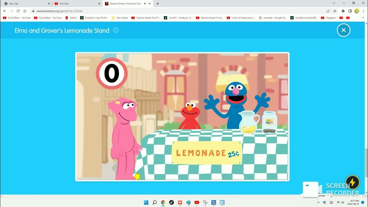 Elmo and grover lemonade stand Monster take an the lemonade YouTube