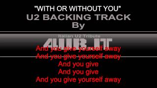 U2 "With Or Without You" Backing Track | Karaoke By 4UB Italian U2 Tribute chords