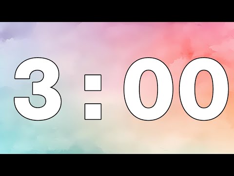 3 minutes Countdown Timer - Pastel Gradient Clouds