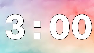 3 minutes Countdown Timer - Pastel Gradient Clouds