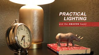 Using Practical lights for a more Cinematic look! (Amazon hack!)