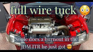 Full EG wire tuck + A burnout in @sonic_203 real JDM ITR WOW