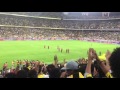 طرب جمهور الاتحاد على اهزوجة (للملعب جينا) امام لاعبي اتلتيكو مدريد / [ Al - ittihad fans ]