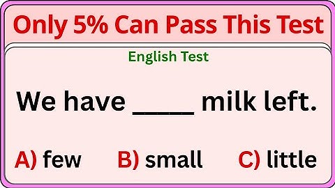English Grammar Test | E 4 English | Only 5% Can Pass This Test