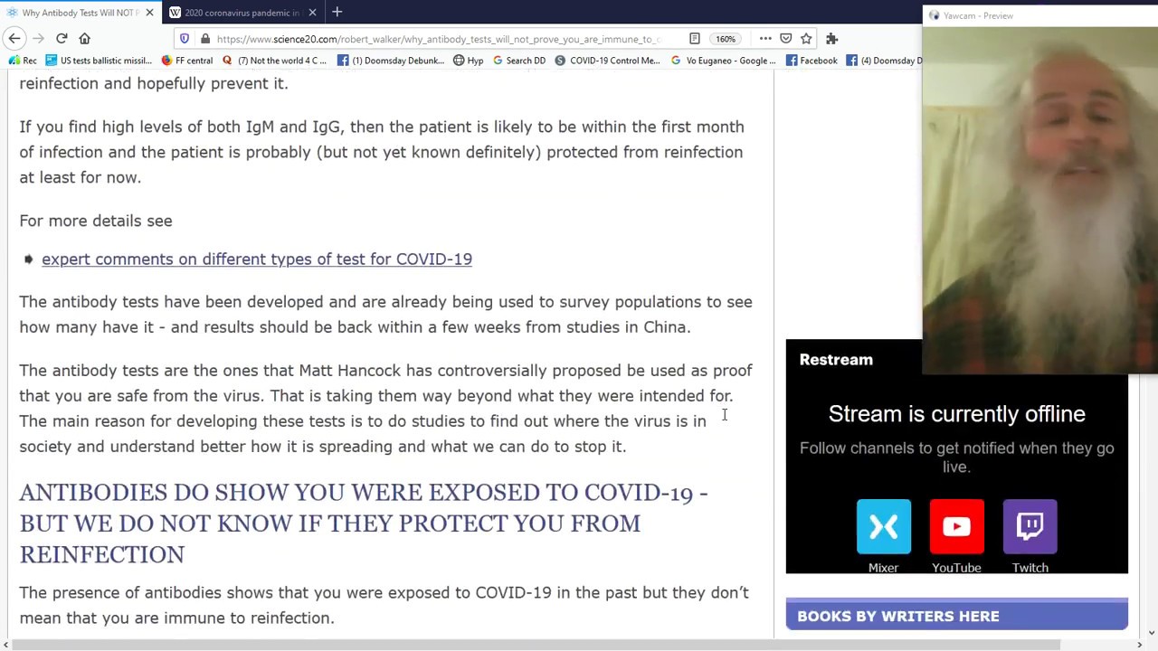 Do NOT try to get COVID19 Antibodies do NOT prove you are Immune To