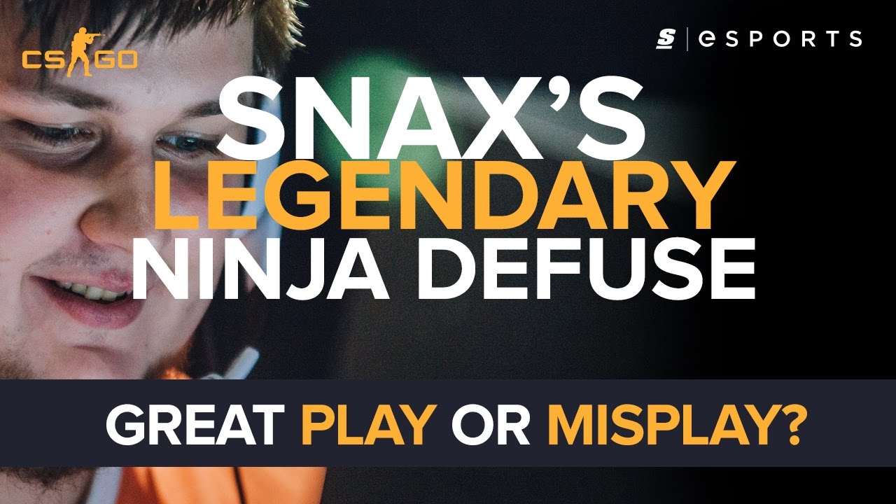 Snax's LEGENDARY Ninja Defuse - Great Play or MISPLAY? (CS:GO)