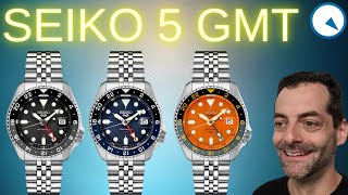Seiko 5 Sports Automatic GMT Watch with Orange Dial #SSK005