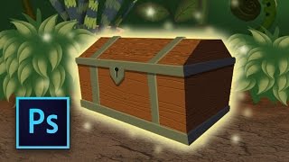 2D Game Asset Prop Design Tutorial in Photoshop: Learn how to create A wooden treasure chest asset