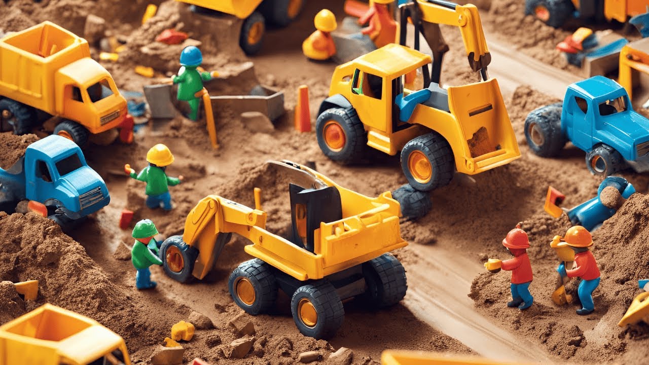 Excavator Toy Story & Construction Vehicles 🚜 | Best Toys for Kids
