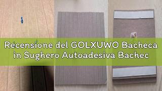 Recensione del GOLXUWO Bacheca in Sughero Autoadesiva Bacheca da Parete con 34 Puntine ，Lavagna di S