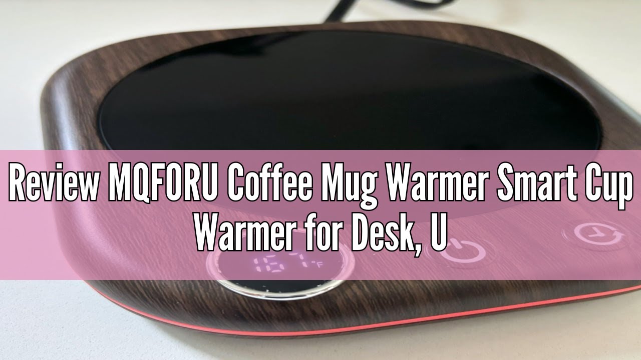 Review MQFORU Coffee Mug Warmer Smart Cup Warmer for Desk, Upgrade Coffee Warmer with LED Light, 3 T