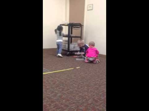 Elyse at toddler time at Cinco Ranch library part 1