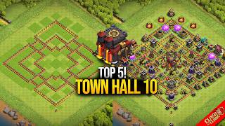Th10 Most Powerful Top 5 Bases 2026 (With copy link) | Th10 best base layouts | TH10 Base