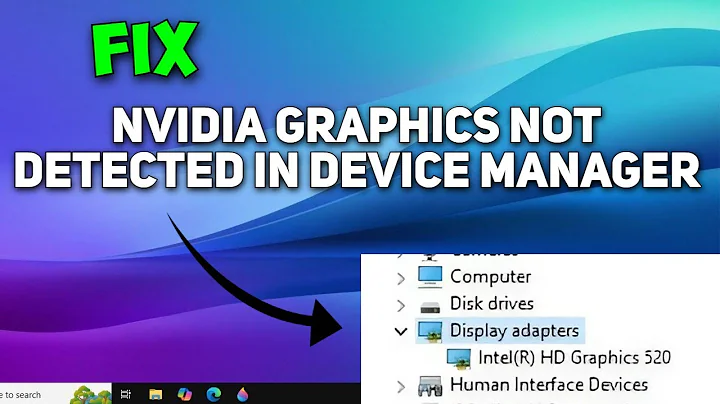 How to Fix Nvidia Graphics Card Not Showing in Device Manager