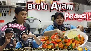 ASMR MUKBANG‼️ BRUTU/TONGKENG AYAM Masak  RICA- RICA‼️ Pedesnya NAMPOOL‼️