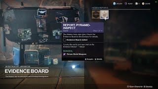 Report PYRAMID-INSPECT Hidden Reports Preservation Mission Destiny 2 The Witch Queen