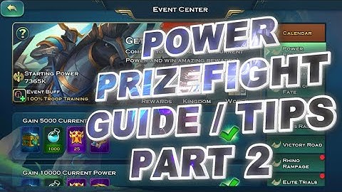 Power Prizefight Guide / Tips PART 2 - Art of Conquest