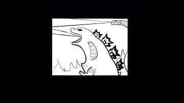 Dibujo de Godzilla #procreate #digitalart #godzilla