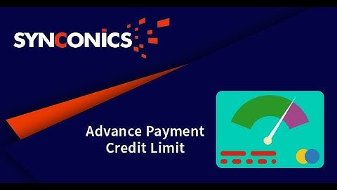 Advance Payment Credit Limit | Odoo Apps | #Synconics [ERP]