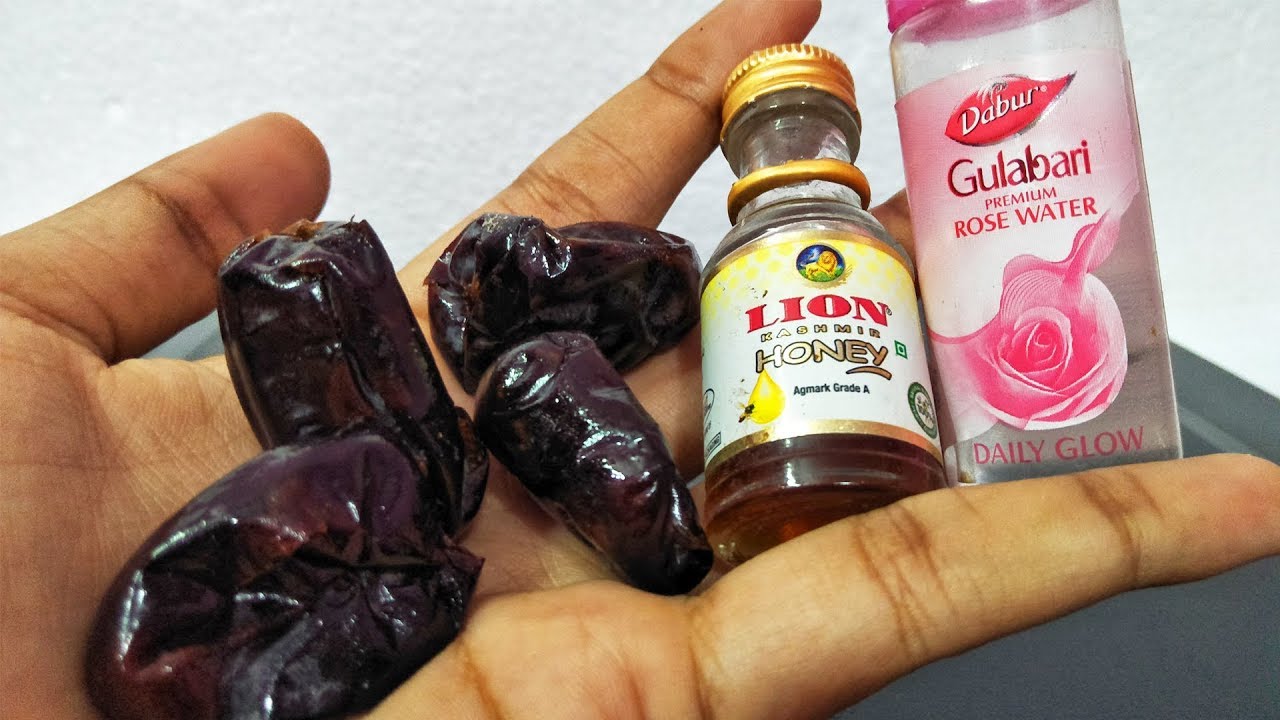 simple tricks & hacks Rose water Honey& Dates That Will Change Your Life- Hand Beauty Skincare Hacks- Anti Aging Face Pack