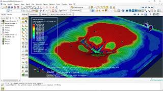 Simulation air blast over composite panel(Glass Epoxy-Ceramic-thermoplastic polyurethane) in Abaqus