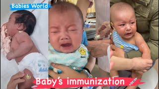 Baby’s first vaccine,  Pentavalent vaccine, Oral Polio vaccine, Pneumococcal Conjugate vaccine