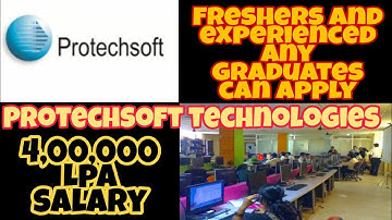 PROTECHSOFT JOBS💥 | SALARY 4,00,000💸🤑 FRESHERS CAN APPLY😍