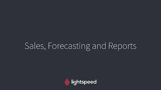 Sales, Forecasting and Reports