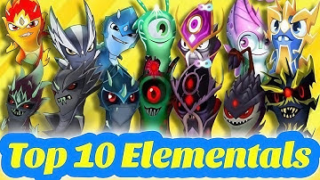 Top 10 Elementals 🔥 The Most Powerful Slugs in Slugterra ⚡👑 100K +Views Trending 