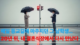 매일 등교길에 마주치던 그 남학생… 20년 뒤, 내 결혼식장에서 다시 만났다