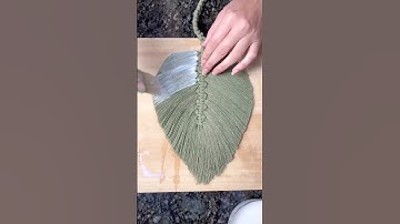 Processo painel de folhas macramê ✨ #macrame #diymacrame #macrametutorial #processos #arte