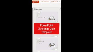 Create PowerPoint Christmas Quiz Template screenshot 1