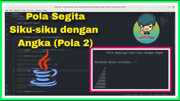 Membuat Pola Segitiga Siku siku dengan Angka Pola 2 di Java