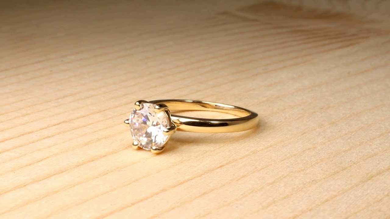 Custom 6 Claw Prong Solitaire