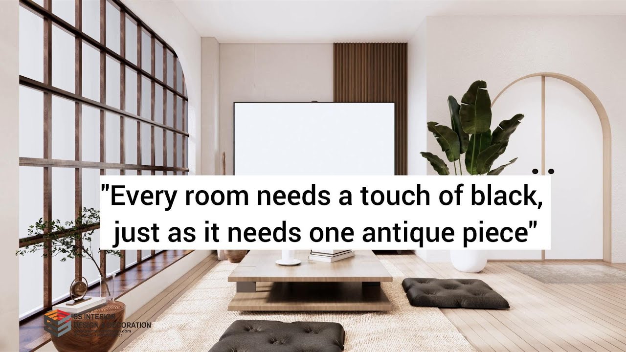 "Every room needs a touch of black, just as it needs one antique piece