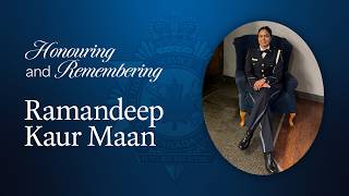 Regimental Funeral of Fallen Officer Ramandeep Kaur Maan - Commissioner's Speech