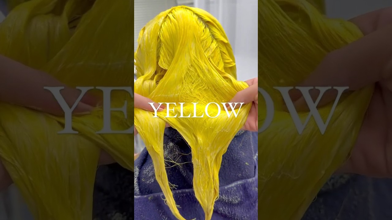 yellow 💛💛💛 hair color first time in Pakistan 🇵🇰