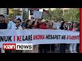 Protesta e 9-të e qytetarëve në Tiranë, raporton gazetarja Glidona Daci